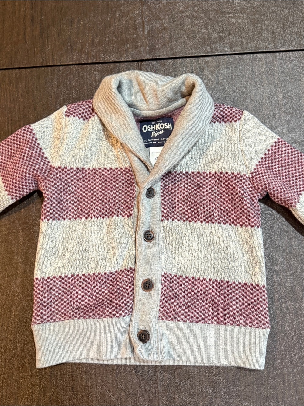 OshKosh B'gosh Striped Cardigan Sweater, Size 24M